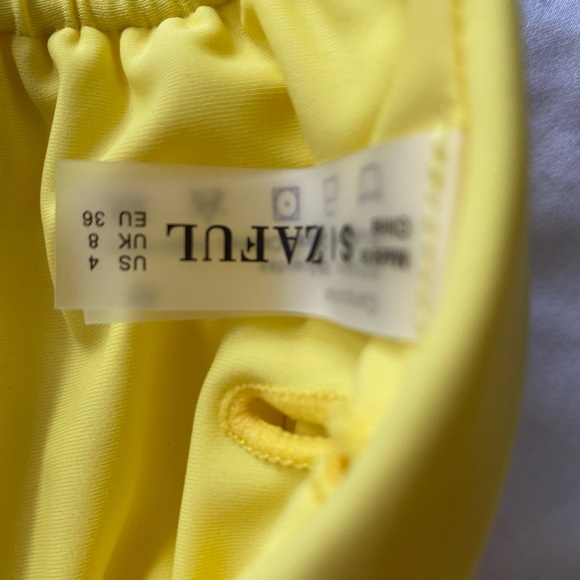 🌞ZAFUL Yellow two piece bikini size small NWT - Picture 5 of 8